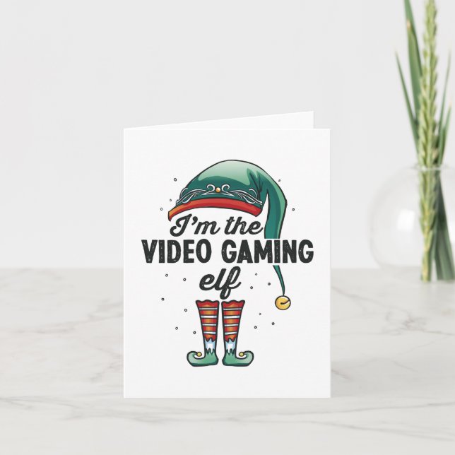 Carte Je suis le cadeau de Noël de l'Elf de jeu vidéo Xm (Devant)