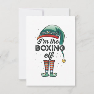 Carte Je suis le cadeau de Noël de l'Elfe de Boxe Xmas