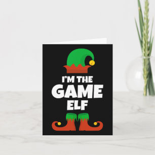 Carte Je suis Le Jeu Elf Famille Pyjama Noël Gam Drôle