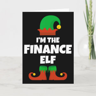 Carte Je suis le lutin des finances Famille Pyjama Noël