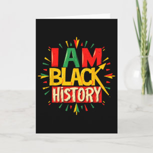 Carte Je suis le Mois de l'histoire des Noirs Garçons Af