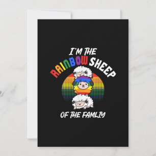 Carte Je Suis Le Mouton Arc-En-Ciel De La Famille Présen