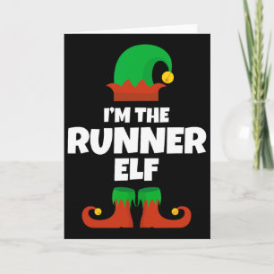 Carte Je suis le Runner Elf Famille Pyjama Noël Drôle R