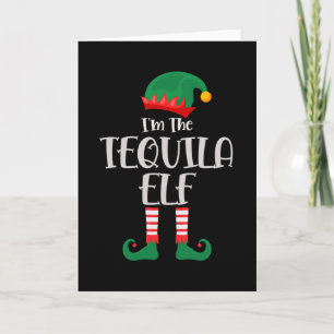 Carte Je Suis L'Elfe Tequila Qui Correspond À Noël