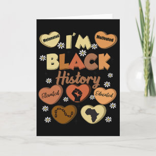 Carte Je suis l'histoire noire Afro-Américain Mois de l'