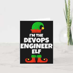 Carte Je suis l'ingénieur Devops Elf Famille Pyjama Noël