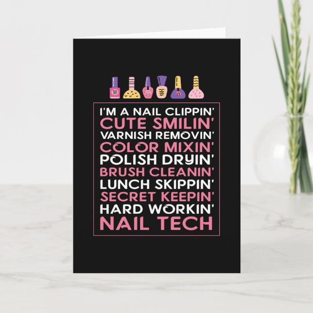 Carte Je Suis Nail Clippin Fingernail Manicure (Devant)