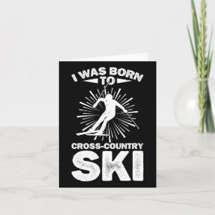 Carte Je Suis Né Pour Ski De Ski De Ski De Ski D'Hiver B