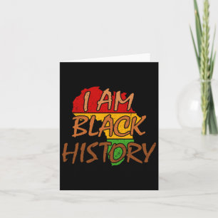 Carte Je suis Noir Histoire Mois Période Afro-Américaine