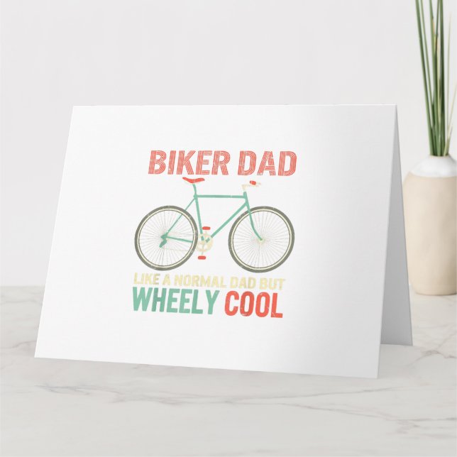 Carte Je suis papa motard Fête des pères glacière à roue (Devant)