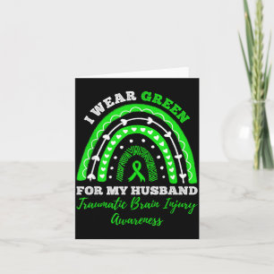Carte Je suis pour mon mari vert Rainbow Tbi Sensibilisa