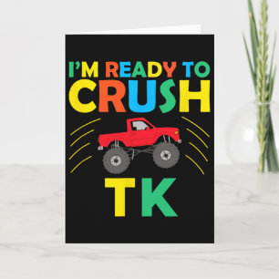 Carte Je suis prêt à écraser Tk Dinosaur Ck pour l'école