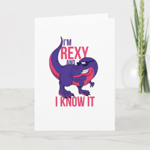 Carte Je suis Rexy et je le connais T-Rex