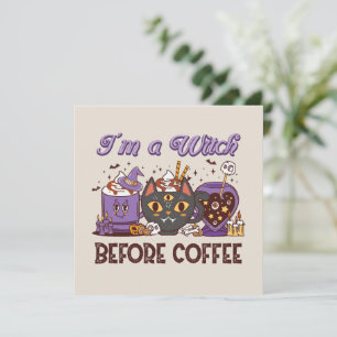 Carte Je suis sorcière avant le café - Louveur de café