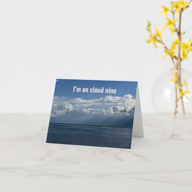 Carte Je suis sur le nuage neuf, quand je suis avec vous (Fleur jaune)
