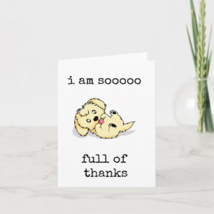 Carte Je suis tellement plein de Merci, Thanksgiving Car