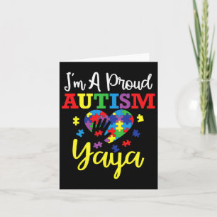 Carte Je suis un fière autisme Yaya Maman Mois de la Sen