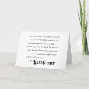 Carte Je suis un marathonien