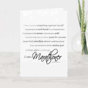 Carte Je suis un marathonien Félicitations
