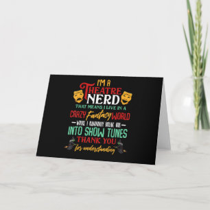 Carte Je Suis Un Nerd Acteur Sur Scène Amoureux D'acteur
