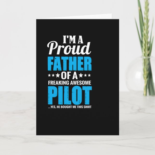 Carte Je suis un père fier d'un super pilote fou - (Devant)