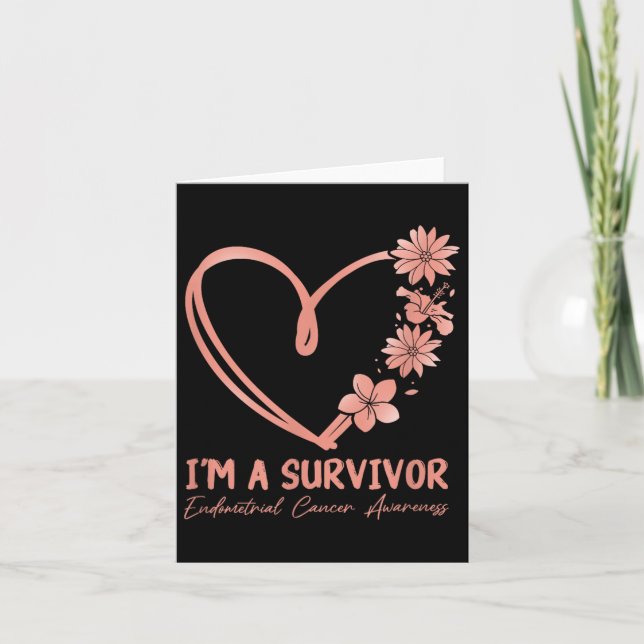 Carte Je Suis Un Survivant. Sensibilisation au cancer de (Devant)