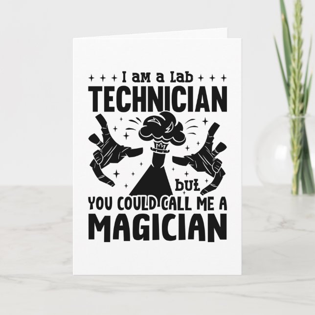 Carte Je Suis Un Technicien De Laboratoire Technique De  (Devant)