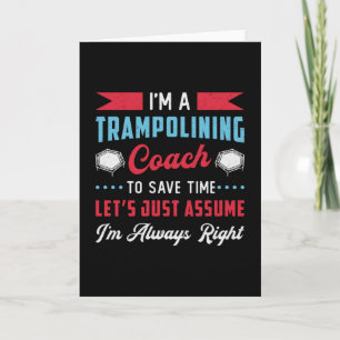 Carte Je suis un Trampoline Coach Trampoline Jump Gymnas