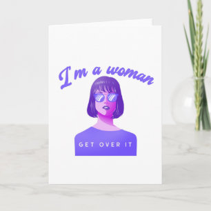 Carte Je suis une femme - Allez-y