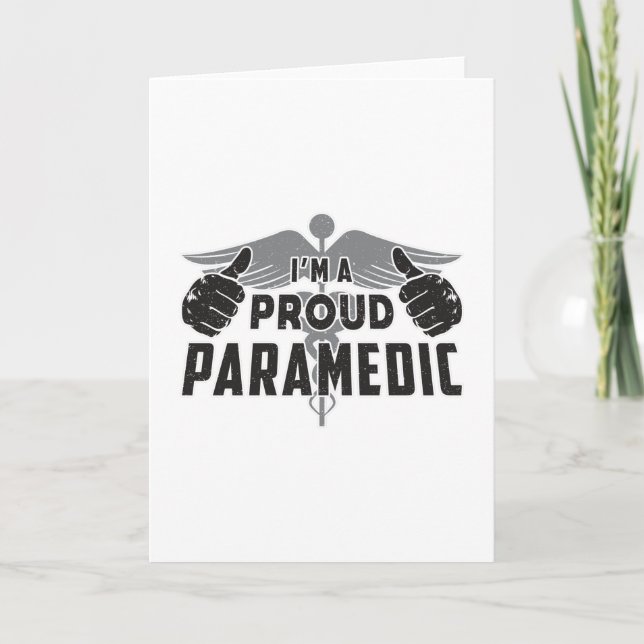Carte Je suis une fière ambulance paramédicale EMS Médec (Devant)