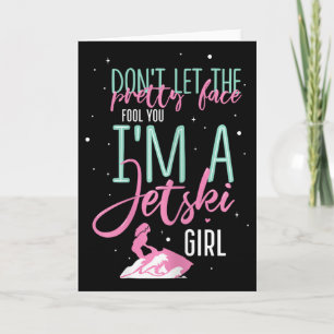 Carte Je suis une fille de moto-jet Funny Saying Racing 