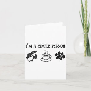 Carte Je Suis Une Personne Simple Cadeau Pour Amant Café