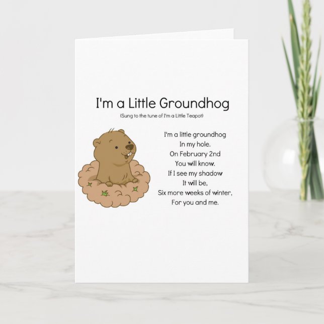 Carte Je suis une petite marmotte (Devant)
