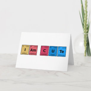 Carte Je suis une table périodique mignonne