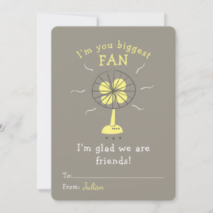 Carte Je suis votre plus grand fan Valentines Jour Class
