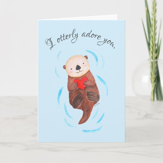 Carte Je t'admire Otter Mare La Loupe Saint Valentin (Devant)