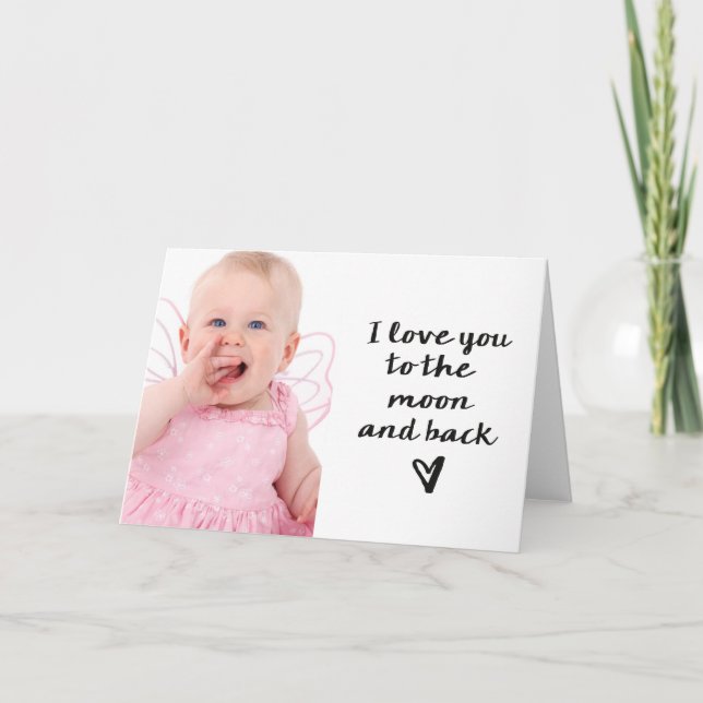 Carte Je t'aime à la lune et au dos (Devant)