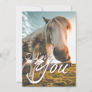 Carte Je t'aime avec l'air du Cheval