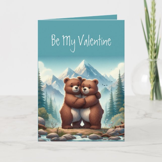Carte Je t'aime Beary Much Cute Saint-Valentin (Devant)