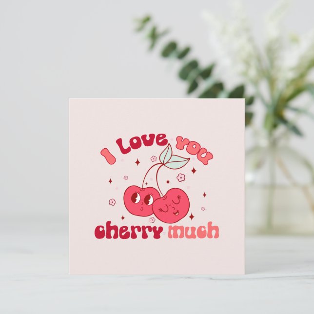 Carte Je T'Aime Beaucoup Cherry (Debout devant)