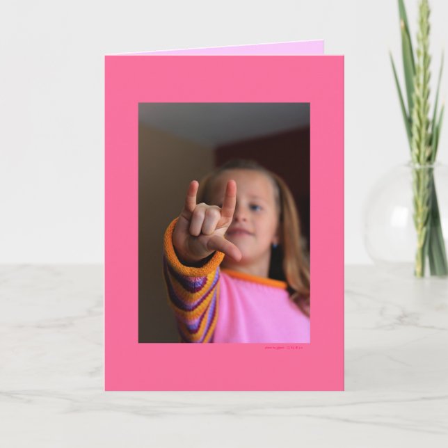 Carte "Je t'aime !" (blanc à l'intérieur) (Devant)