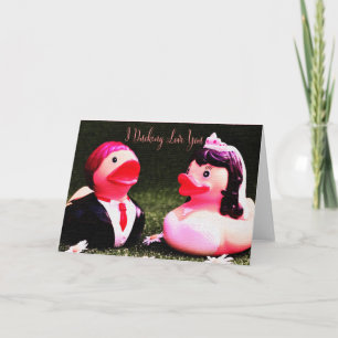 Carte Je t'aime Canards Mariages