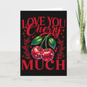 Carte Je t'aime Cherry Much Strawberry Heart Disco Ll V