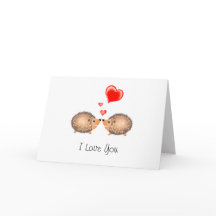 Je t'aime dessin de hérissons