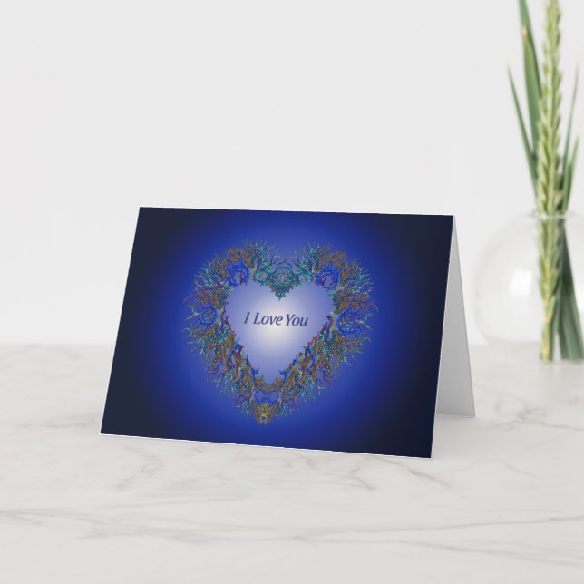 Carte Je t'aime directement du coeur (Devant)