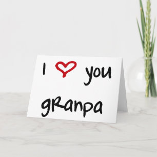 Carte Je t'aime, grand-papa