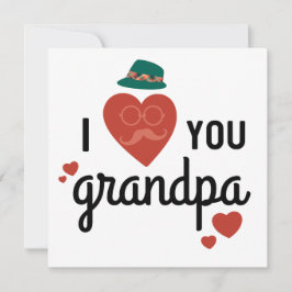 Carte Je t'aime grand-père // Fête des pères de nouveaut
