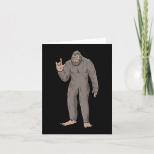 Carte Je t'aime grand pied geste de la main en LSF Sourd