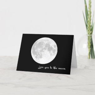 Carte Je t'aime jusqu'à la lune et retour. -