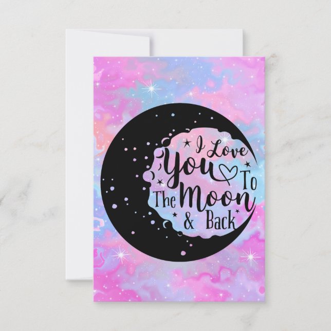 Carte Je T'Aime Jusqu'À La Lune Et Retour (Devant)